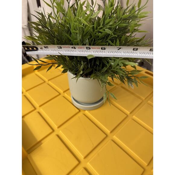 Faux Potted Plant Office Home Decor Green Gray Interior Design - Picture 4 of 5